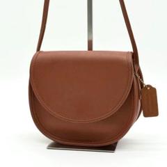 【美品】OLDCOACH ポシェット ショルダーバッグ フラップバッグ 茶色