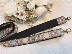 サマーセール　インド刺繍リボン　ショルダー紐　スマホ　ストラップ　紫　送料込