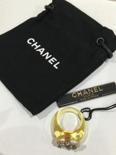 再値下げ シャネル CHANEL リング クリアイエロー 12号 袋付き