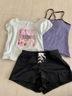 ピンクラテ♡水着3点セット　160㌢　美品