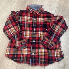 ミキハウス チェックリバーシブルシャツ　110 ダブルビー