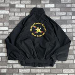 90's old us nylon jacket fleece black xl