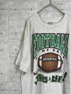 USA古着　Tシャツ　シングルステッチ　ラグビー　フットボール　オフホワイト
