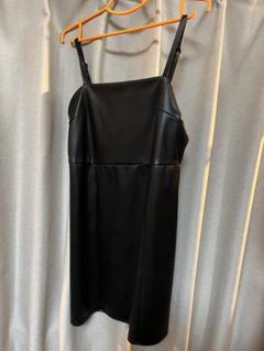 エゴイスト EGOIST フェイクレザータイトキャミワンピース （BLACK）