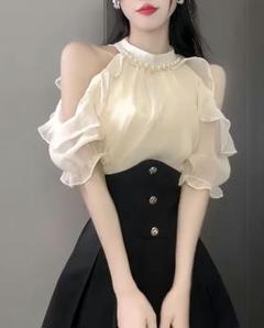 y2k 姫ギャル 姫系 フリル レース 肩出し ストーン ストライプ ワンピース y2k 姫ギャル 姫系 胸元リボン ストライプ レース ストーン