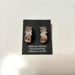 インディアンアクセサリー　ピアス　羽　フェザー　ビンテージ　ヴィンテージ 新品☆インディアンジュエリー フェザーピアス シルバー925 銀