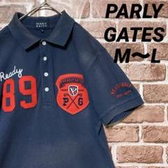 PARLY GATES GOLF 半袖 ポロシャツ スポーツ ワッペン 刺繍