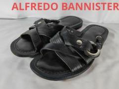【美品】アルフレッドバニスター　ベルト付メンズミュール　本革レザー　26cm相当 2025年最新】alfredoBANNISTER メンズ サンダルの人気アイテム