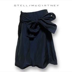 【美品】ステラマッカートニー　ネイビー　スカート　リボン　デザイン立体 2025年最新】STELLA McCARTNEY レディース ひざ丈スカートの人気