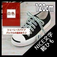 白色 シューレースパイプ スニーカー
