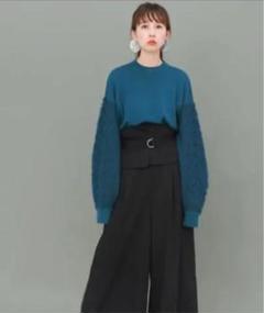 KBF モヘヤケーブルスリーブニット