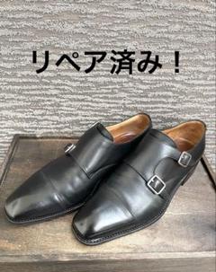 MEERMIN メルミン ストレートチップ セミブローグ 黒 ブラック 26cm 定番】内羽根ストレートチップ 日本最終加工（ブラック
