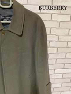 【BURBERRY】 チェスター ロングコート ピスタチオ色