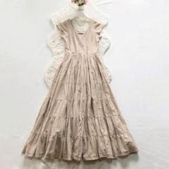 MARIHA*マリハ マキシ丈コットンワンピース ロング ベージュ