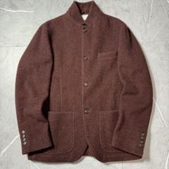 【最高級】ブルネロクチネリ　スタンドカラージャケット　ウールアンゴラ　ボルドー 最高級】ブルネロクチネリ スタンドカラージャケット ウール