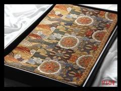 平和屋着物◎六通柄袋帯 唐織 正倉院花文 黒地 金糸 正絹 逸品