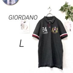9487 GIORDANO ジョルダーノ 半袖ポロシャツ L 刺繍入り