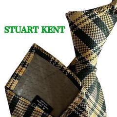 スチュアートケントSTUART KENTチェック柄ストライプ柄ネクタイ日本製