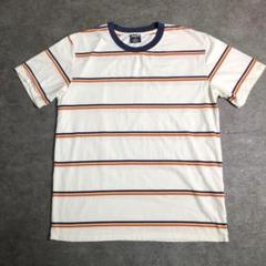 【Hurley】ボーダー柄 Tシャツ アイボリー 古着 ZSM1 インポート