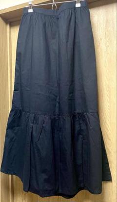 BANANA REPUBLIC 裾フリル　ティアードスカート　ブラック