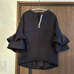 heveヘイヴ クロスラッフルブラウス CROSS RUFFLE BL
