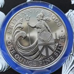 イギリス　2ポンド銀貨（ブリタニア　BRITANNIA）2008年 イギリス2ポンド銀貨（ブリタニアBRITANNIA）2008年