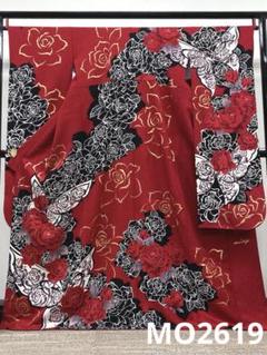 ブランド振袖 豪華 銀通し 金彩 薔薇 身丈165cm パールトーン加工済