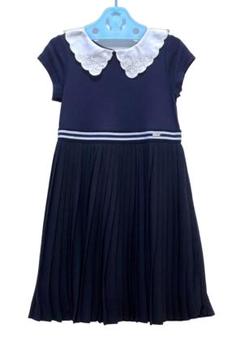 美品 ANNA SUI mini 紺 ワンピース プリーツ 110 アナスイ