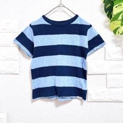 クラシック　キッズ　Tシャツ　１１０　美品　水色　黒　ボーダー　半袖　お洒落
