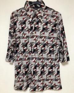 70s ビンテージ　Clubman SPORTSWEAR シャツ　幾何学　USA