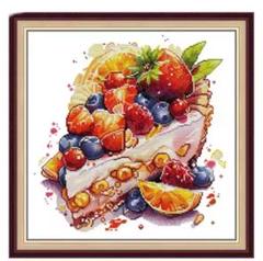 クロスステッチキット ケーキ フルーツ クロスステッチ キット 手芸 図案 f3