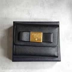 【美品】 PRADA プラダ / サフィアーノフィオッココンパクトウォレット
