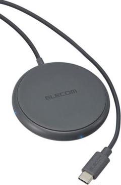 ELECOM W-QA25DGY ワイヤレス充電器 Qi 正規認証品 5W 1m