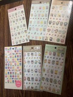 セリアシールセット♡ぽやぽや定形外郵便発送♡キャンドゥフレークシール手帳ノート
