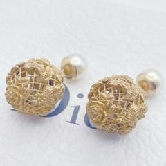 【人気投票 】ハイブランド人気ランキング！ Christian Dior 花 フラワー リーフ パール トライバル ピアス アクセサリー