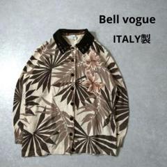 Bell vogue ベルヴォーグ　襟付きニットセーター　花柄　イタリア製