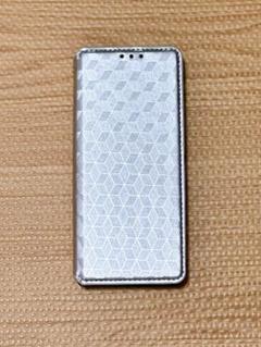 Sony Xperia 5 IV用手帳型スマホケース シルバー カード収納