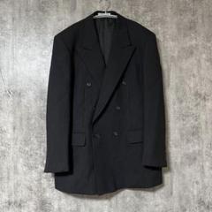 【美品】GIVENCHY テーラードジャケット　ブラック　ダブル GIVENCHY - ジバンシィ イタリア製 シルクブレンド ストライプ柄