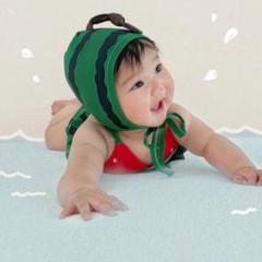 子供 水着 80 キッズ 3点セット スイカ 映え ビキニ 海 暑中見舞い