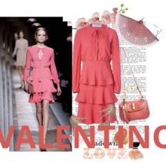 未使用 ヴァレンティノ Valentino フリル リボンタイ ワンピースドレス 2025年最新】ヴァレンティノ シャツワンピースの人気アイテム