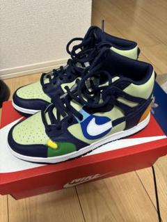 Nike Dunk High ネイビー/ライム ハイカットスニーカー 27.5