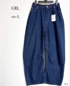 ◎タグ付未使用◎ GRL グレイル ダークブルー ストレートデニム