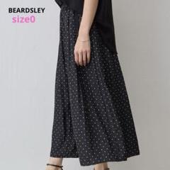 BEARDSLEY - ビアズリー 刺繍ワイドガウチョパンツ 花柄グレーの