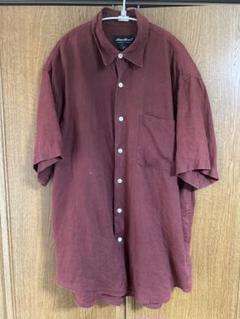 Eddie Bauer バーガンディ リネンシャツ