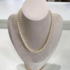 【美品】アコヤ真珠★パールネックレス★ホワイト★シルバー刻印あり★箱あり