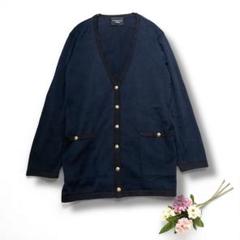 美品☆ヴェルメイユ パー イエナ カーディガン バイカラー 金ボタン 冷房対策 美品☆ヴェルメイユ パー イエナ カーディガン バイカラー 金