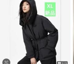 祝開店！大放出セール開催中 新品 ユニクロ メルカリ - woman XL 黒 ハイブリッドダウンコート ジャケット・アウター