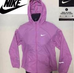 NIKE ナイキ★ フロントジップ ナイロン パーカー ピンク Lサイズ