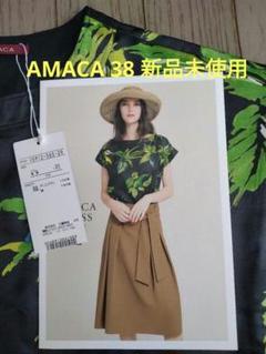 アマカ AMACA ボタニカルプリント　ブラウス 38 雑誌掲載品　新品未使用 アマカ AMACA ボタニカルプリント ブラウス 38 雑誌掲載品 新品