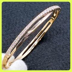 ✨極美品✨スワロフスキー SWAROVSKI ローズゴールドピンクバングル✧